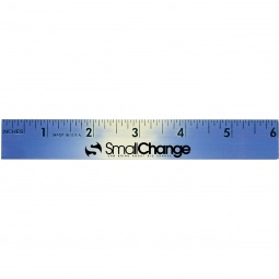 Blue to White Color Changing Wooden Promotional Rulers - 6"