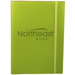 Lime Green - Soft Faux Leather Custom Refillable Journal - 6.25"w x 8.5"h
