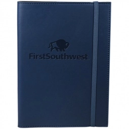 Navy - Soft Faux Leather Custom Refillable Journal - 6.25"w x 8.5"h