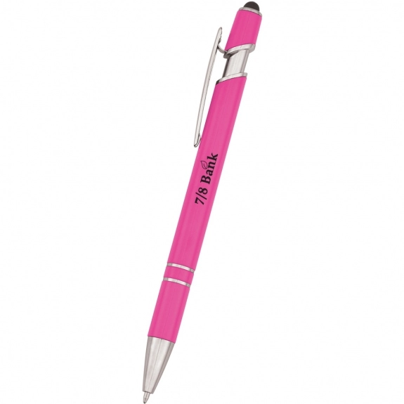 Neon Pink Aluminum Promotional Stylus Pen