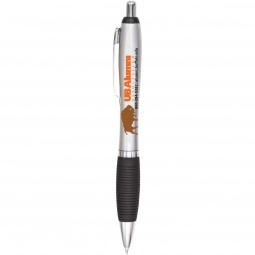 Full Color Curvaceous Custom Pen w/ Rubber Grip