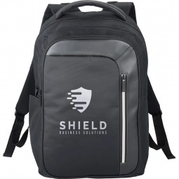 Black RFID Security Custom Computer Backpack - 15"