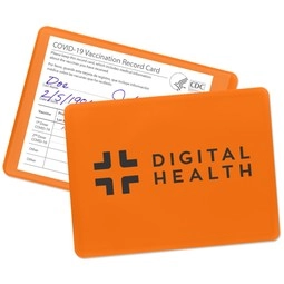 Orange Burgundy Custom Vaccination Card Holder
