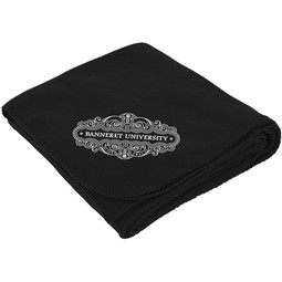Black Promotional Soft Fleece Blanket - 50"w x 60"h