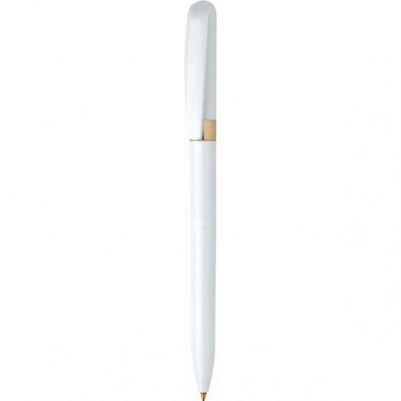 White BIC Pivo Gold Custom Pens