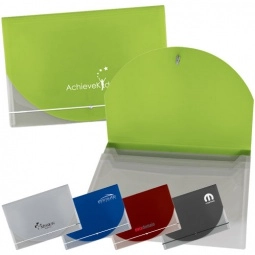 Color Flap Translucent Promotional Padfolio - 8.75"w x 12.5"h