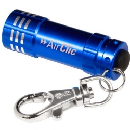 Blue Micro LED Custom Flashlight w/Keychain