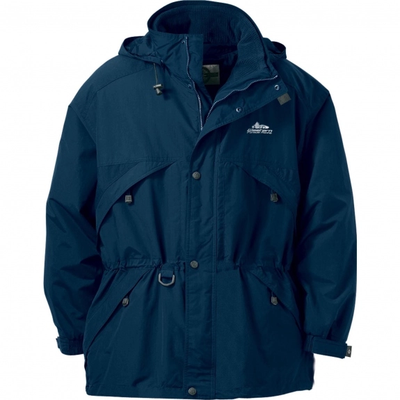 Midnight Navy North End 3-In-1 Techno Embroidered Custom Jackets - Men's