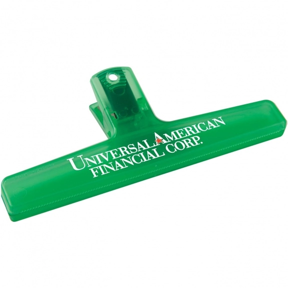 Translucent Green Custom Keep-It Clip Memo and Bag Clip - 6"