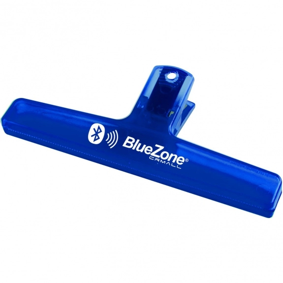 Translucent Blue Custom Keep-It Clip Memo and Bag Clip - 6"