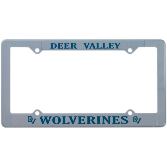 Gray 4-Hole Custom License Plate Frame