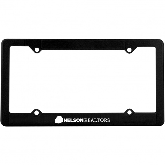 Black - 4-Hole Custom License Plate Frame