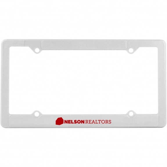 White - 4-Hole Custom License Plate Frame