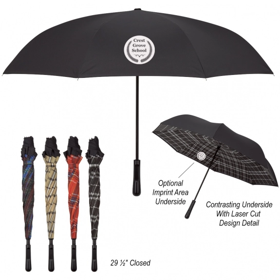 Collage - Tartan Inversion Custom Umbrella - 48"