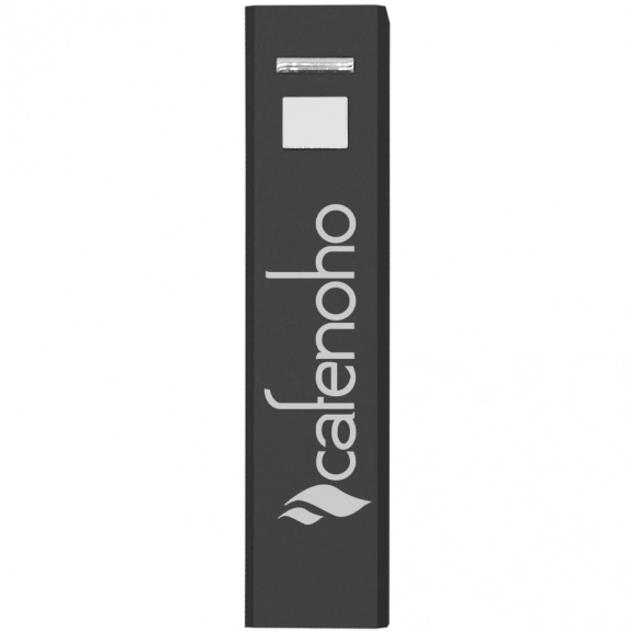 Black Aluminum USB Custom Cell Phone Charger - 2200 mAh