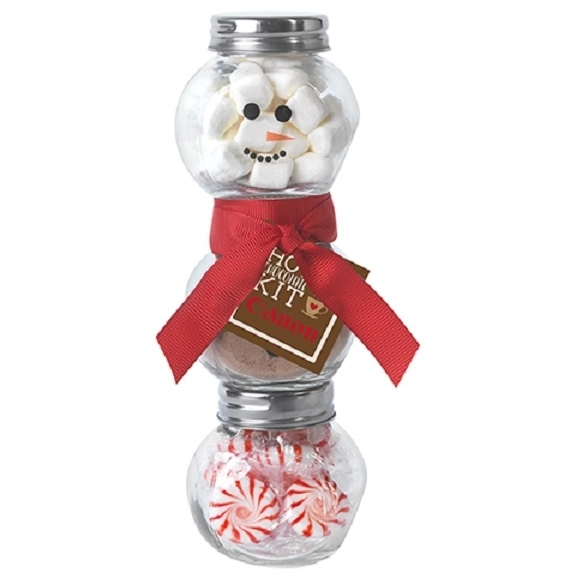 Clear Hot Chocolate Custom Snowman Gift Set