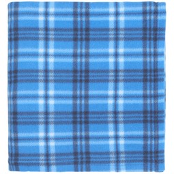 Unfolded Promotional Plaid Fleece Blanket - 50"w x 60"h