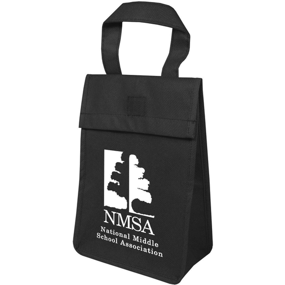 Black - Mini Non-Woven Custom Snack Bag