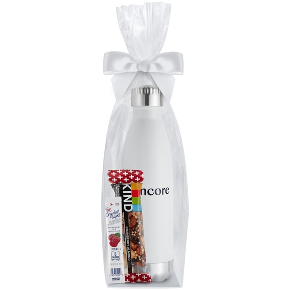 White Insulated Custom Water Bottle w/ Crystal Light&#174; Drink Mix & Kind