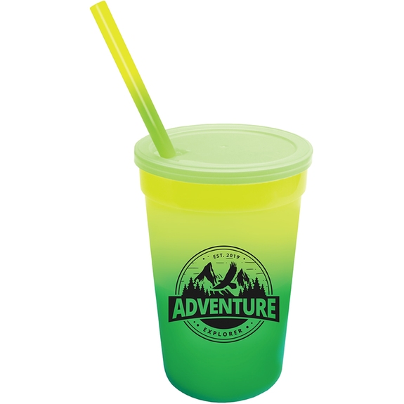 Yellow to green - Mood Color Changing Branded Stadium Cup - 22 oz.
