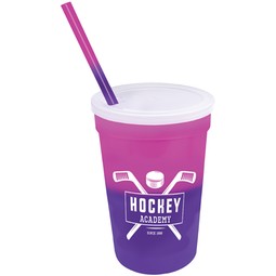 Pink to purple - Mood Color Changing Branded Stadium Cup - 22 oz.