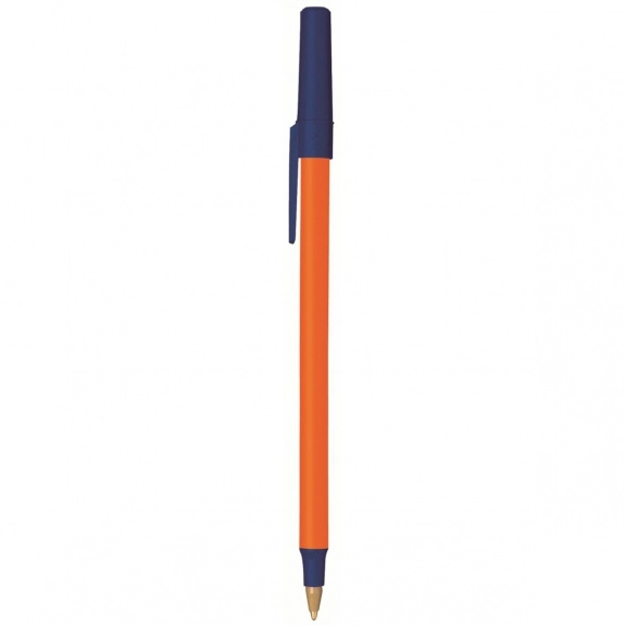 Orange BIC Round Stic Imprinted Pen