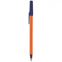 Orange BIC Round Stic Imprinted Pen
