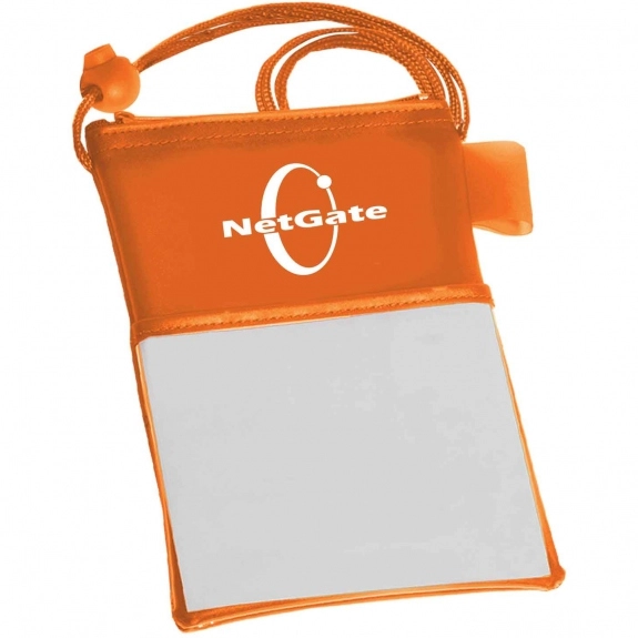 ID Badge Holder Imprinted Custom Badge Holder with Pouch