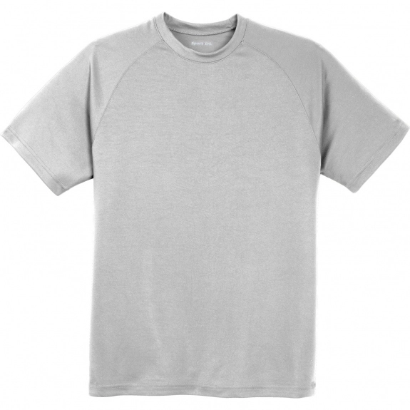 Silver Sport-Tek Dry Zone Short-Sleeve Raglan Logo T-Shirt