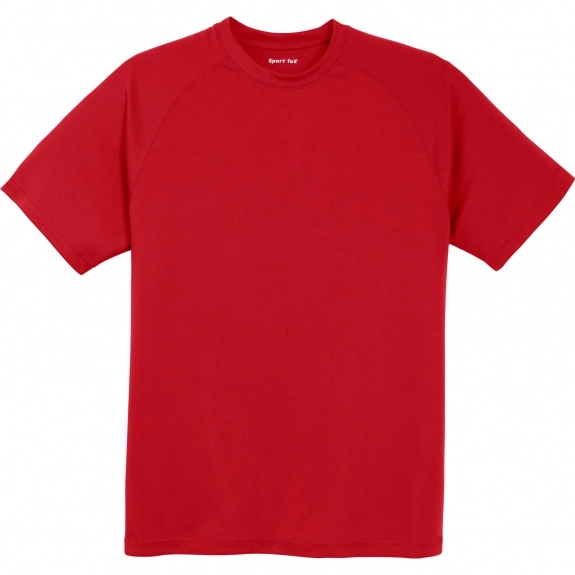 True red Sport-Tek Dry Zone Short-Sleeve Raglan Logo T-Shirt