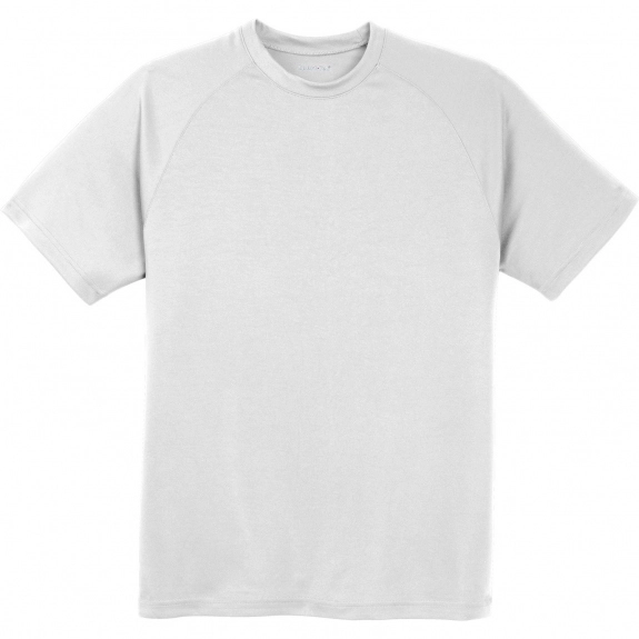 White Sport-Tek Dry Zone Short-Sleeve Raglan Logo T-Shirt
