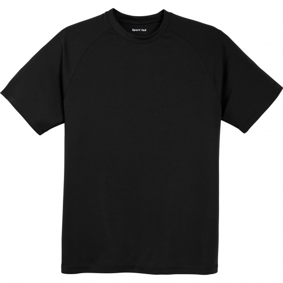 Black Sport-Tek Dry Zone Short-Sleeve Raglan Logo T-Shirt