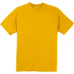 Gold Sport-Tek Dry Zone Short-Sleeve Raglan Logo T-Shirt