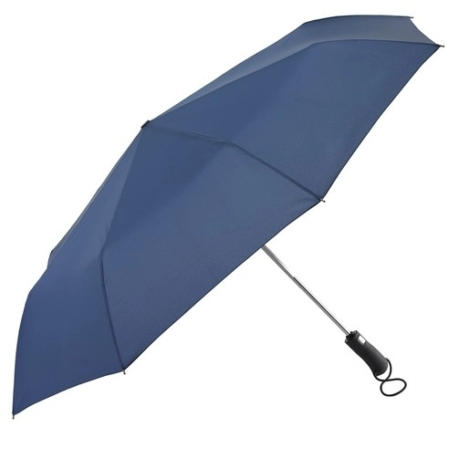 Navy Blue Promotional Umbrellas w/ Ultra Comfort Grip - 46"