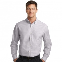 Front - Port Authority Button Down Custom Dress Shirts - Men's