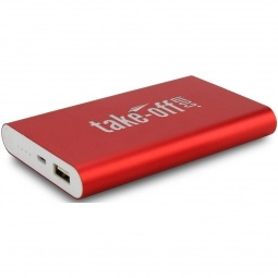 Red Compact Power Bank Custom Charger - 8000 mAh