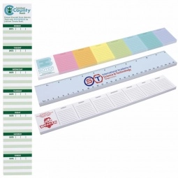 Different Uses - Full Color BIC Custom Sticky Notes - 25 Sheets - 12"w x 2"