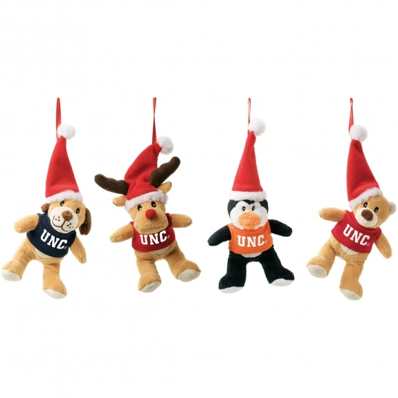 Plush Animal Custom Holiday Ornament - 6"