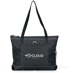 Black - Select Zippered Promotional Tote - 20"w x 14"h x 4"d