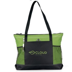Apple Green - Select Zippered Promotional Tote - 20"w x 14"h x 4"d