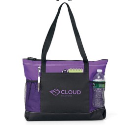Purple - Select Zippered Promotional Tote - 20"w x 14"h x 4"d