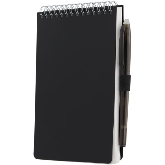 Side - Mineral Stone Branded Field Reporter Notebook w/ Pen - 5"w x 7"h