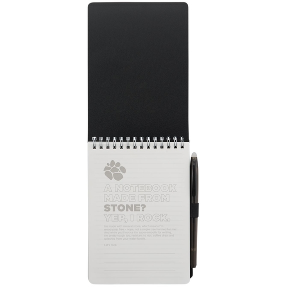 Open - Mineral Stone Branded Field Reporter Notebook w/ Pen - 5"w x 7"h