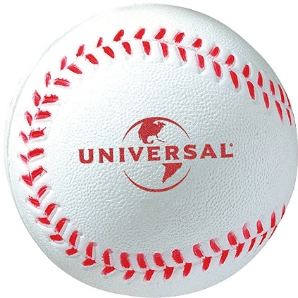 White/Red Baseball Promotional Stress Ball