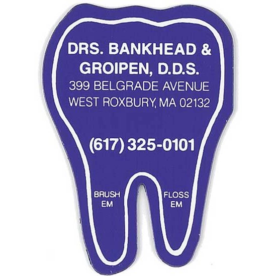 Full Color Specialty Tooth Shaped Promo Magnet - 20 mil
