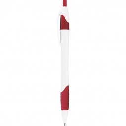 White/Red Javelin Promotional Pen w/ Colored Grip