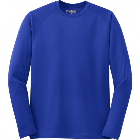 True royal Blue Sport-Tek Dry Zone Long Sleeve Raglan Logo T-Shirt - Men's