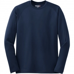 True navy Blue Sport-Tek Dry Zone Long Sleeve Raglan Logo T-Shirt - Men's