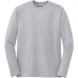 Silver Sport-Tek Dry Zone Long Sleeve Raglan Logo T-Shirt - Men's