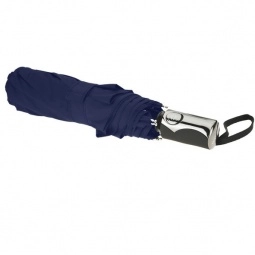 Closed Navy BlueAuto Open Promotional Umbrellas w/ Safety Shaft 